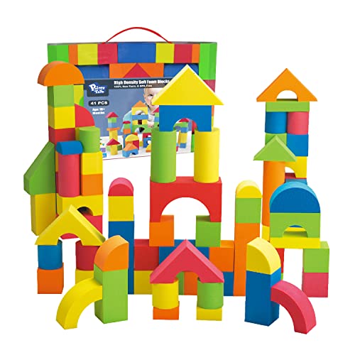 Pairez Toys 41-teiliges Schaumstoff-Bausteine-Set für Kleinkinder und Babys | Badewannen-Bausteine | Frühkindliches Lernspielzeug | BPA-frei | Geeignet für Kinder ab 18+ Monaten und 2-4 Jahren