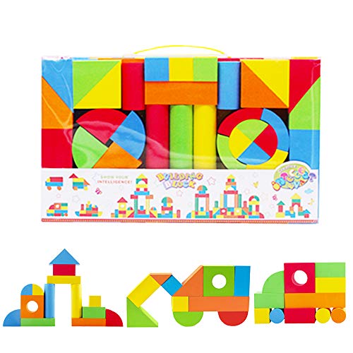 deAO Riesige Bausteine aus Schaumstoff Spielzeug für das kreative Lernen von Kindern Set von 131 Stück